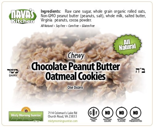 Chocolate Peanut Butter Oatmeal Cookies